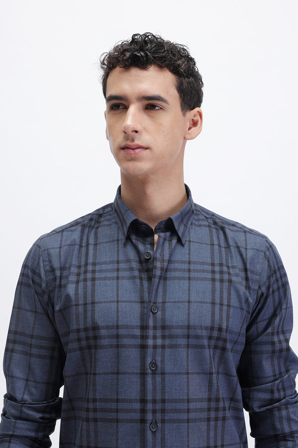 SLIM FIT CHECKERED SHIRT