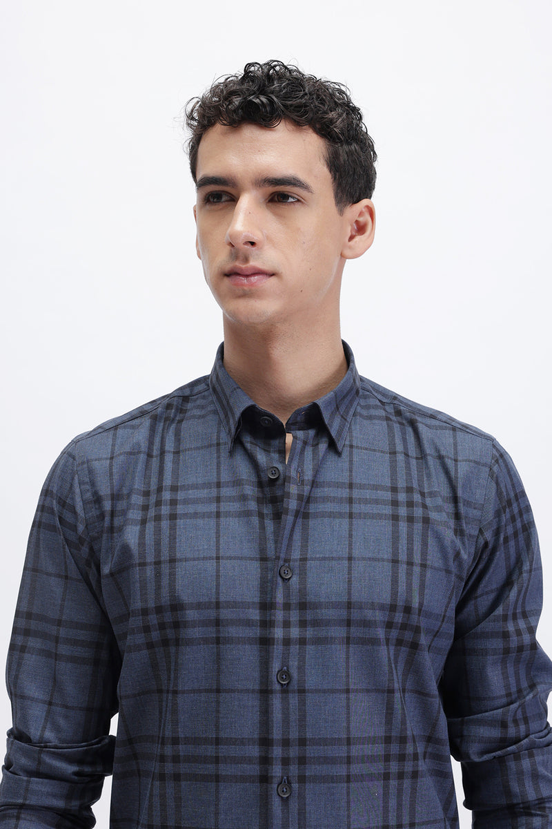 SLIM FIT CHECKERED SHIRT