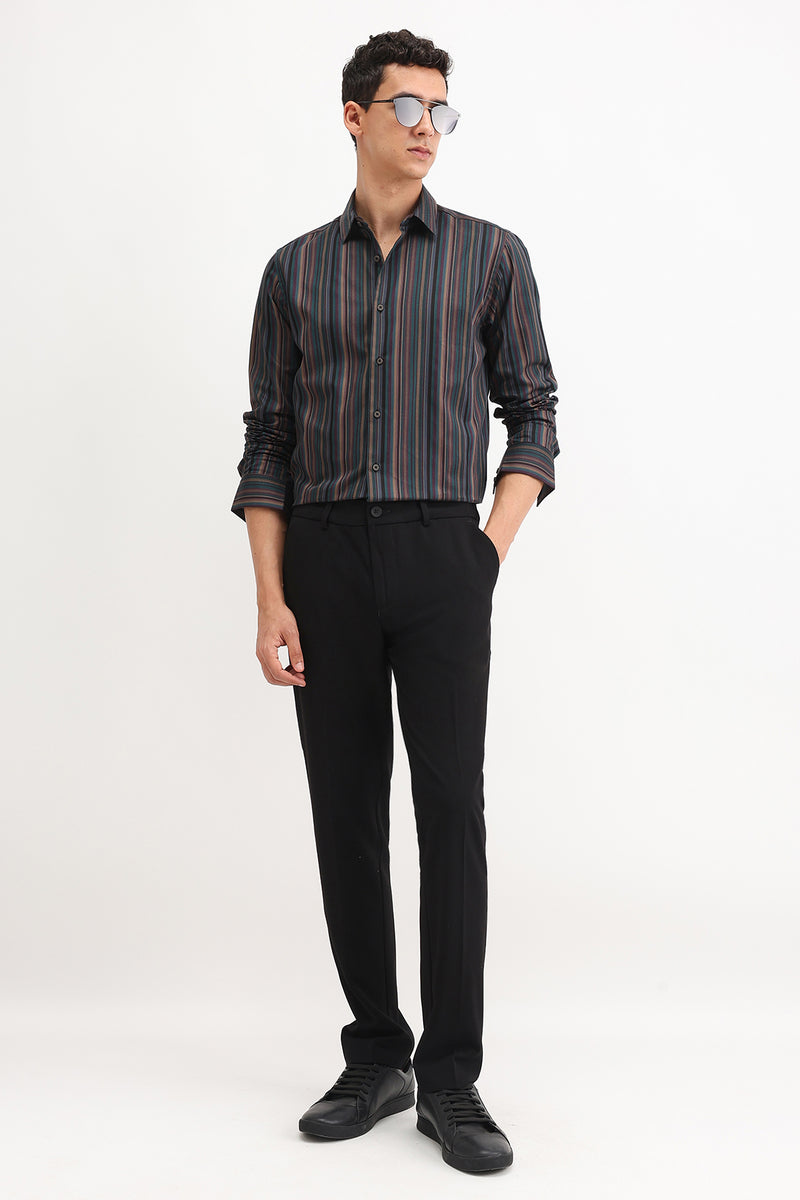 MULTI COLORED STRIPED SHIRT