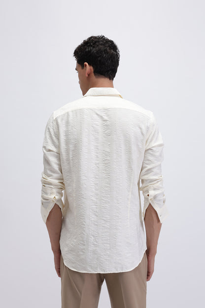 CRINKLE EFFECT TEXTURED SHIRT