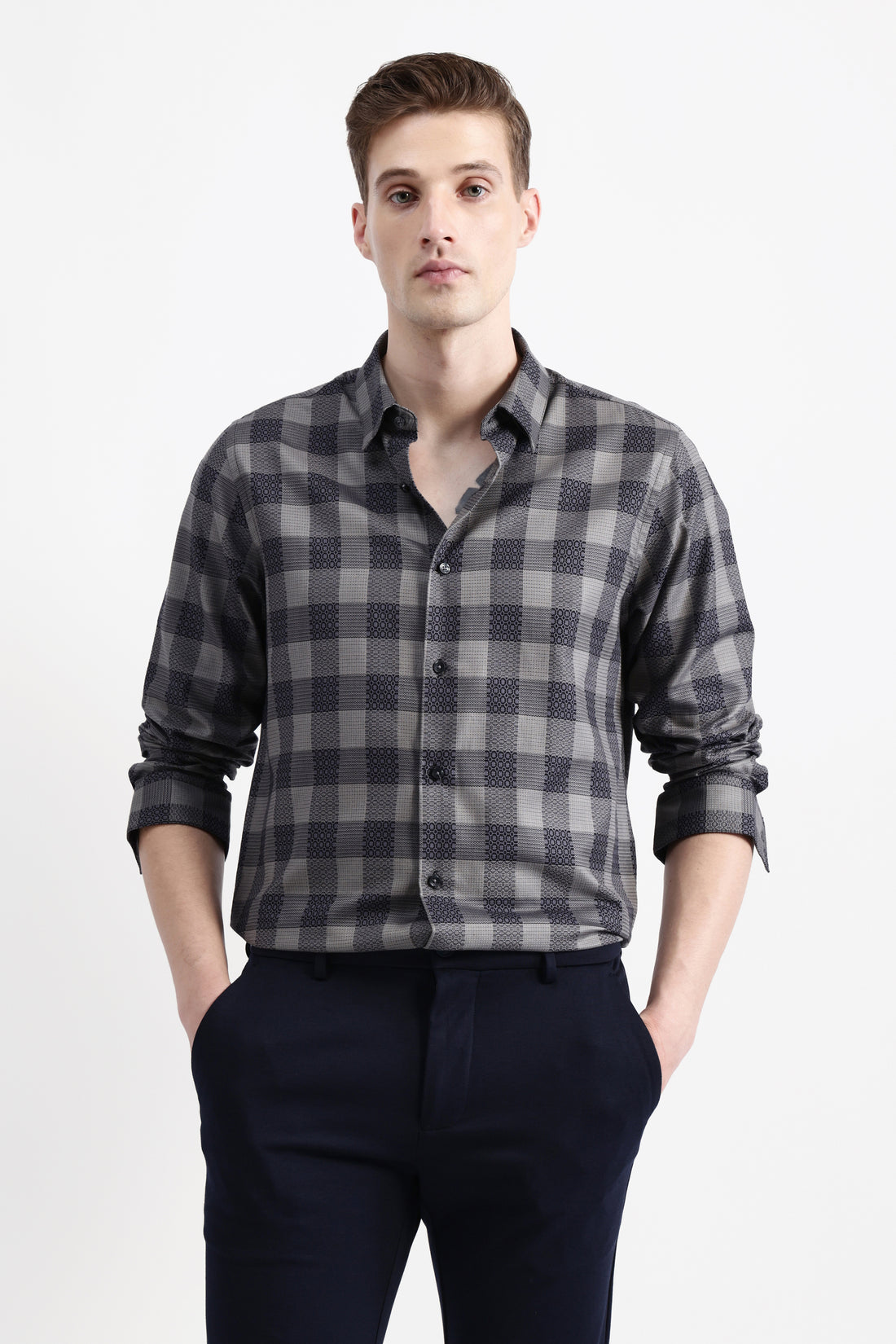 FULL SLEEVES CHECKED SHIRT