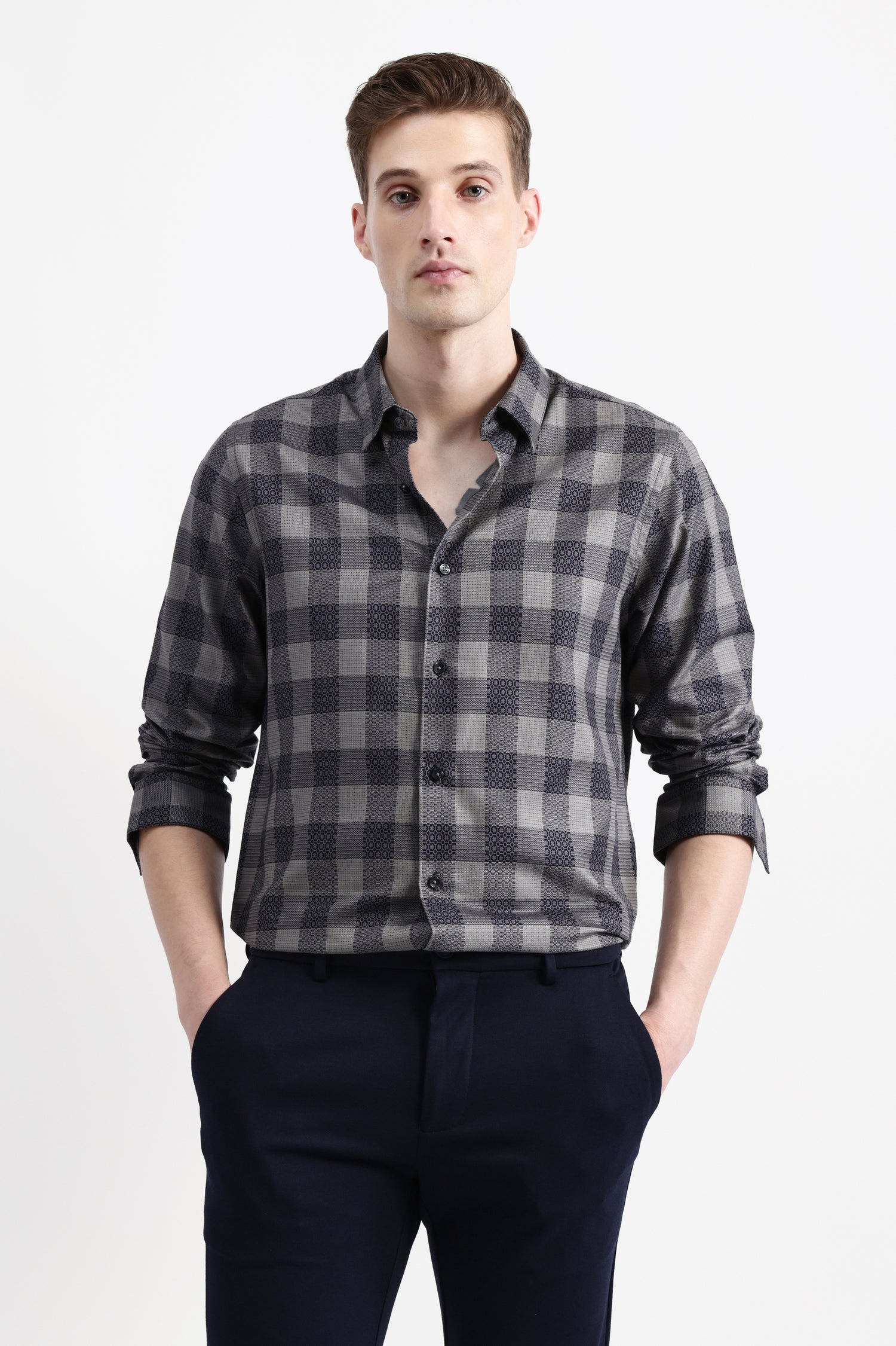 FULL SLEEVES CHECKED SHIRT