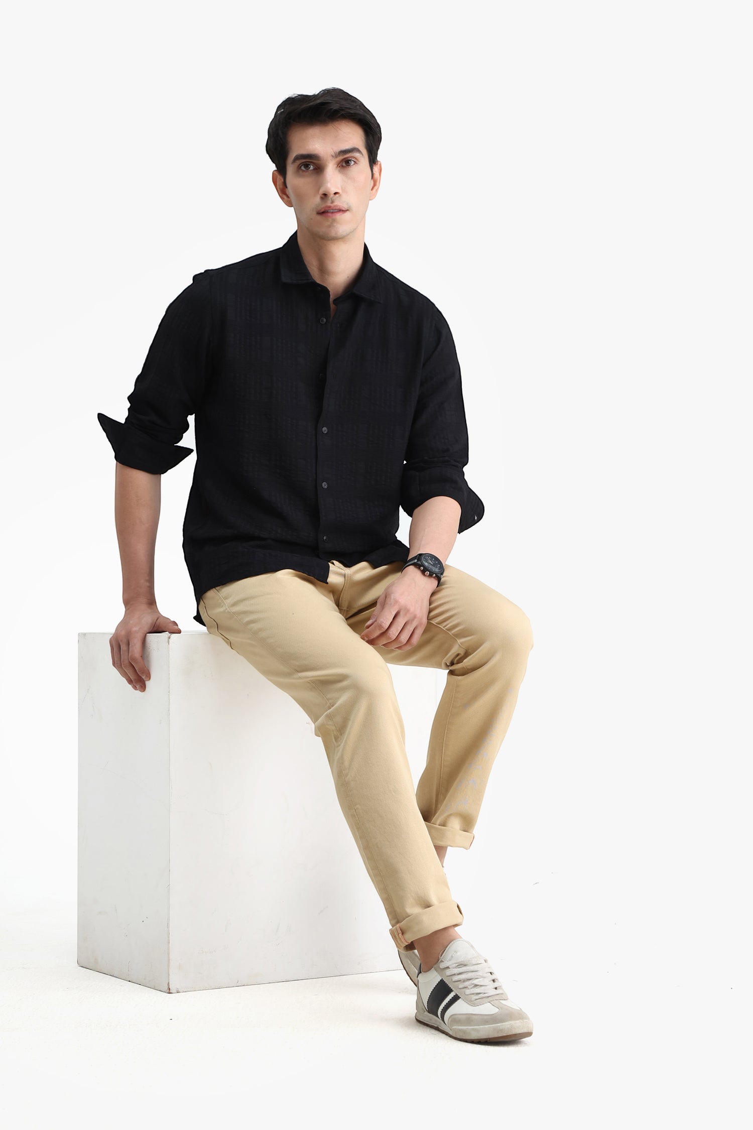 Viscose Blend Solid Shirt