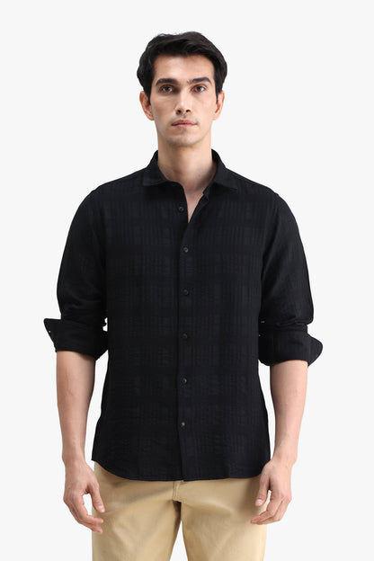 Viscose Blend Solid Shirt