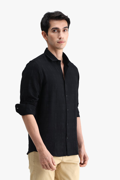 Viscose Blend Solid Shirt