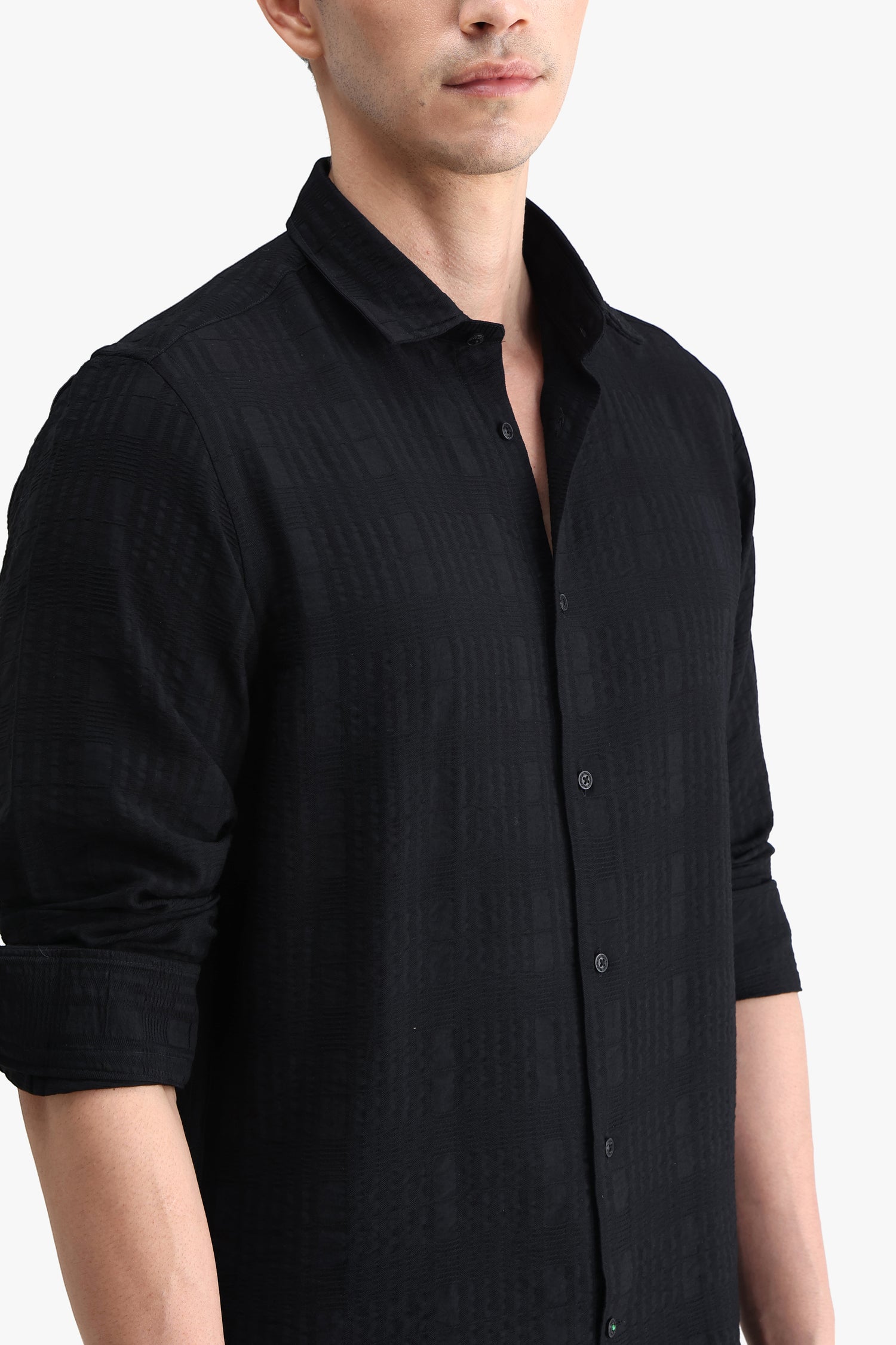 Viscose Blend Solid Shirt