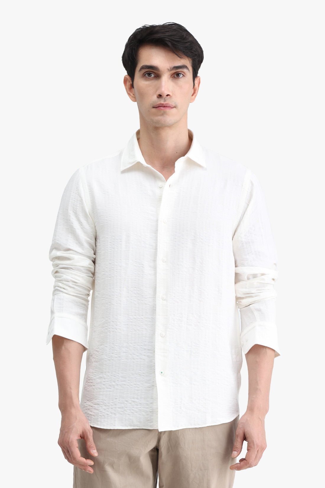 Viscose Blend Solid Shirt