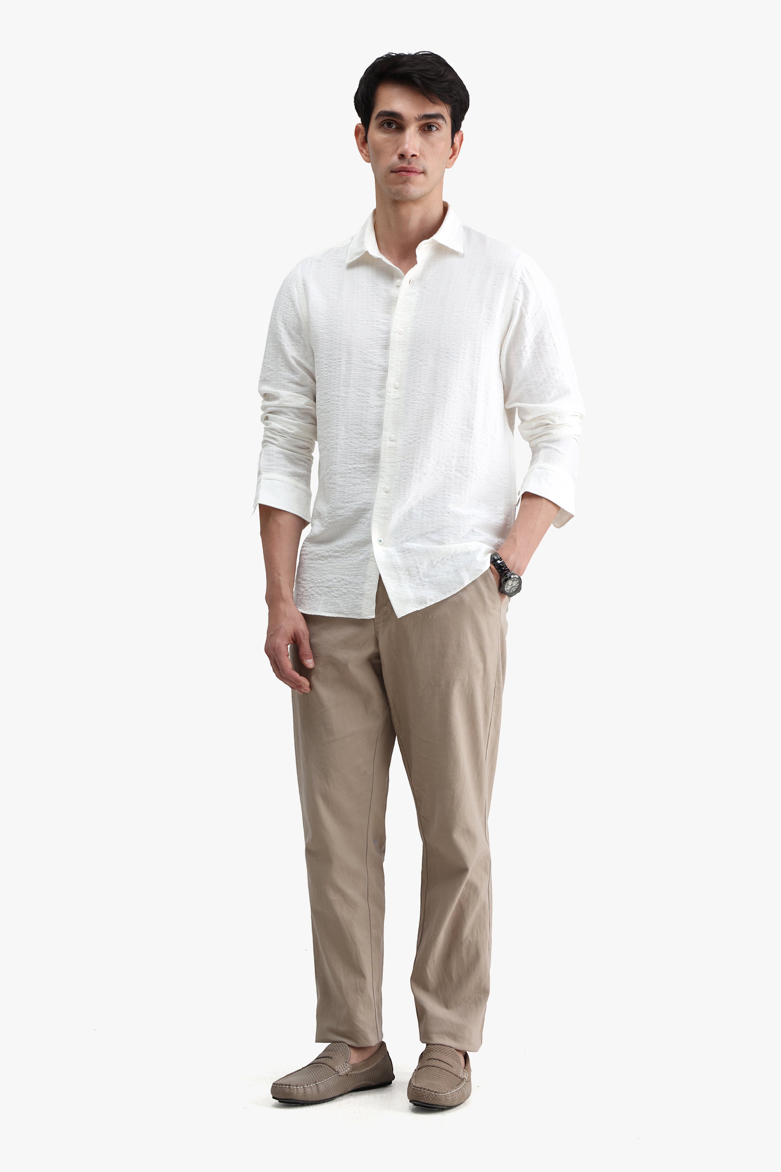 Viscose Blend Solid Shirt