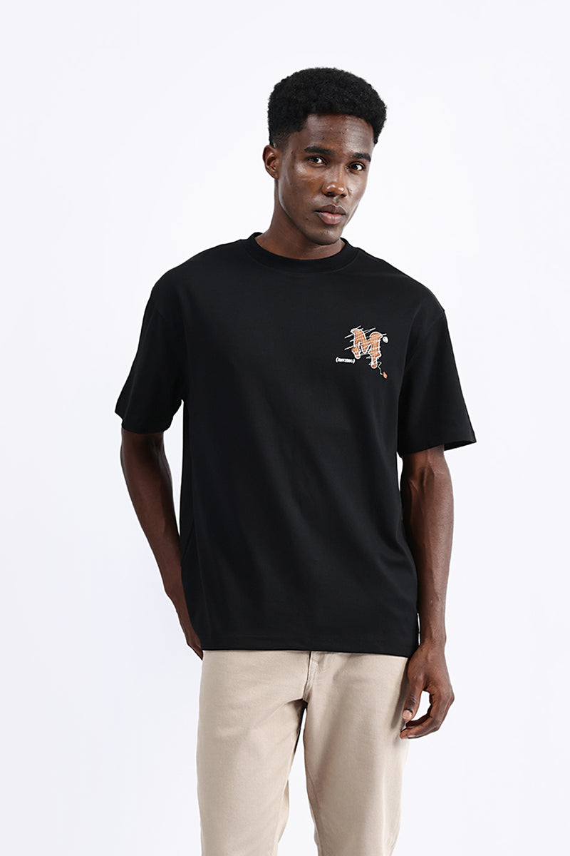 PATCH EMBROIDERED OVERSIZED TEE