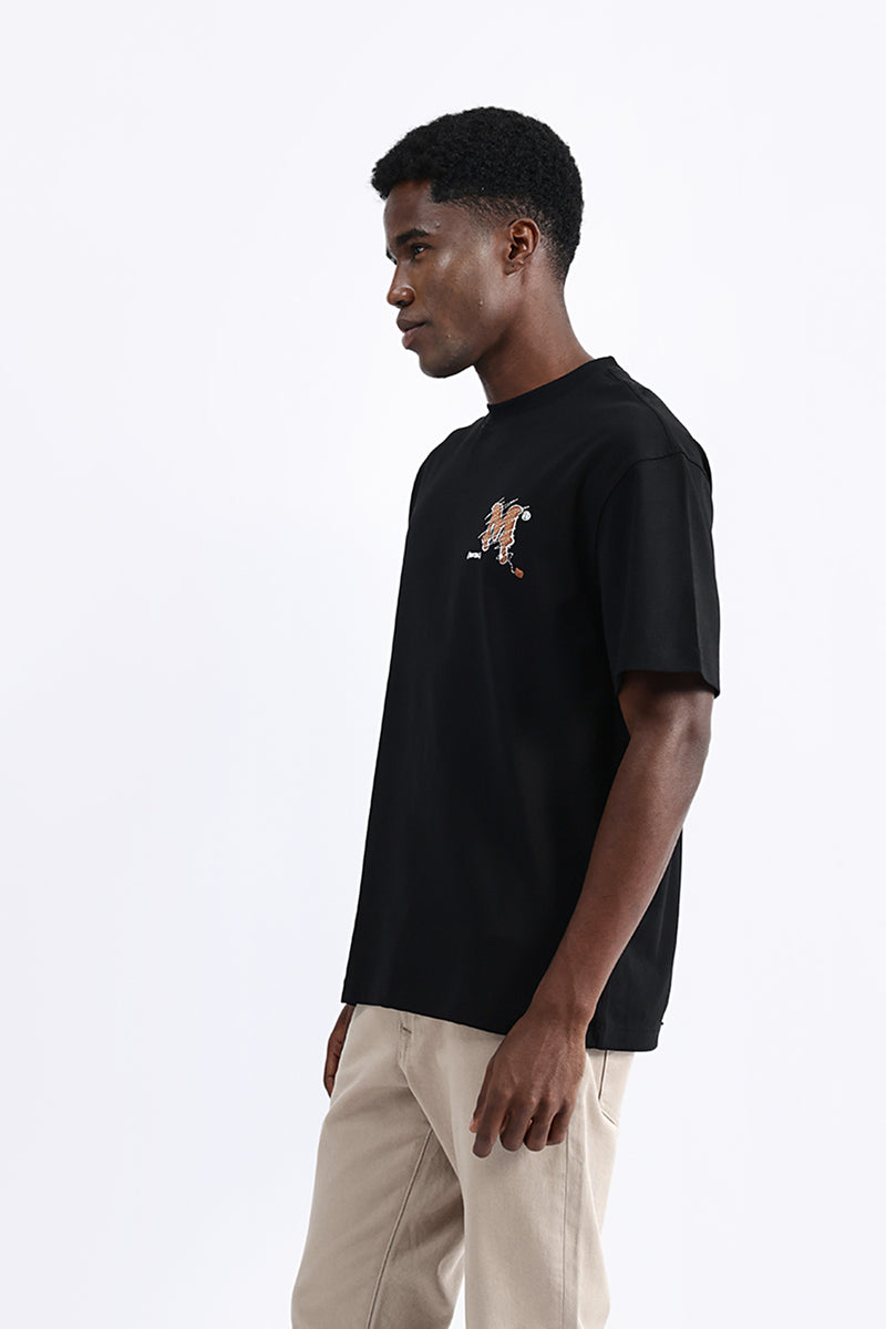 PATCH EMBROIDERED OVERSIZED TEE