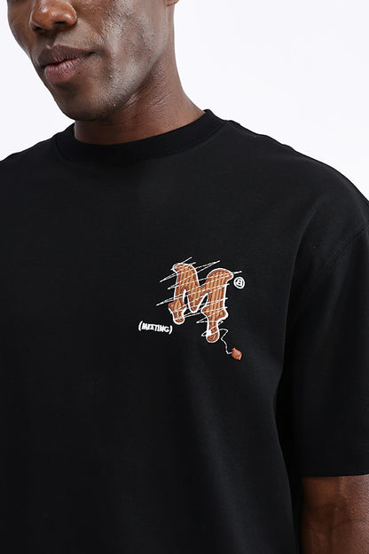 PATCH EMBROIDERED OVERSIZED TEE