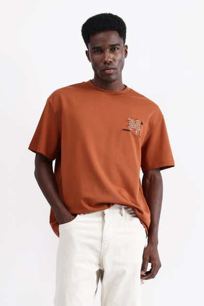 PATCH EMBROIDERED OVERSIZED T-SHIRT