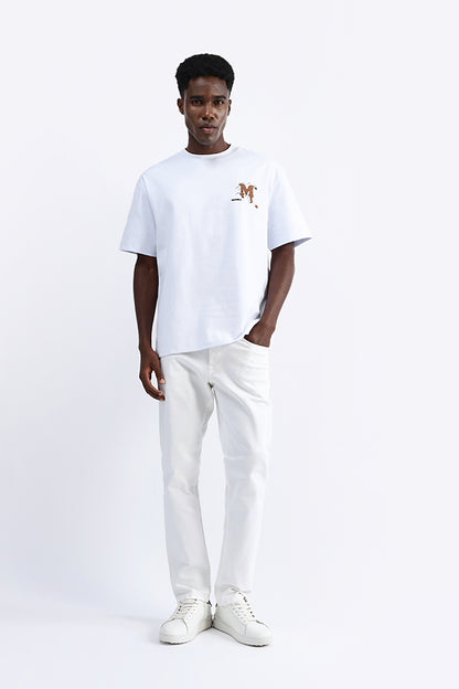 PATCH EMBROIDERED OVERSIZED TEE