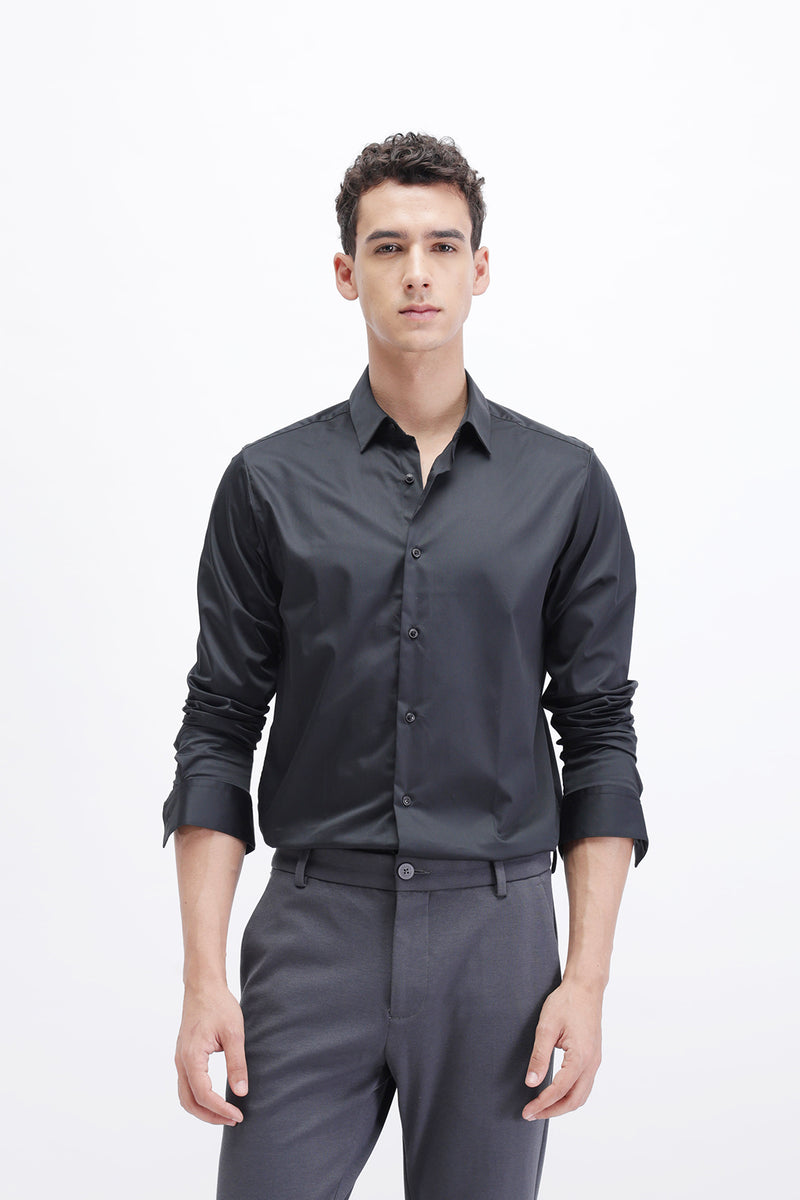 SLIM FIT PLAIN SHIRT