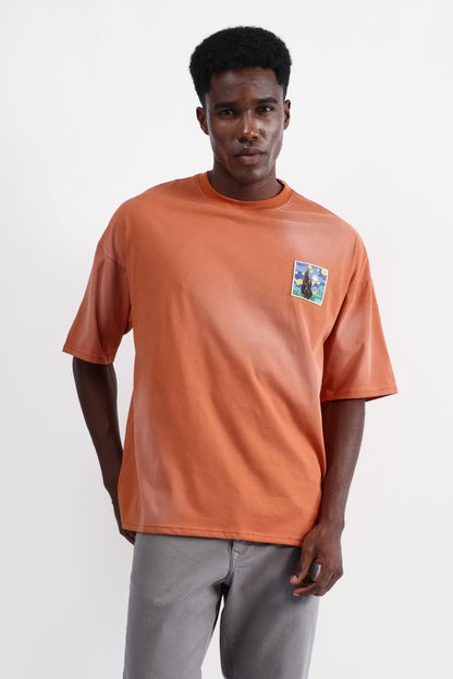 PATCH EMBROIDERED OVERSIZED T-SHIRT