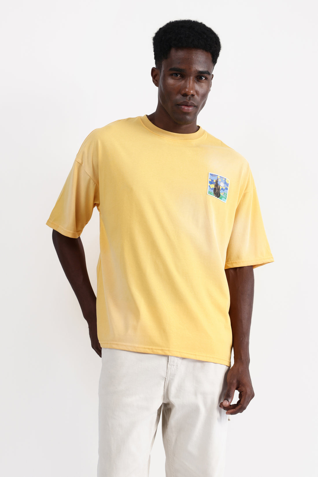 PATCH EMBROIDERED OVERSIZED T-SHIRT