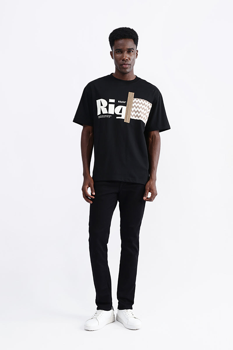 PATCH EMBROIDERED OVERSIZED TEE