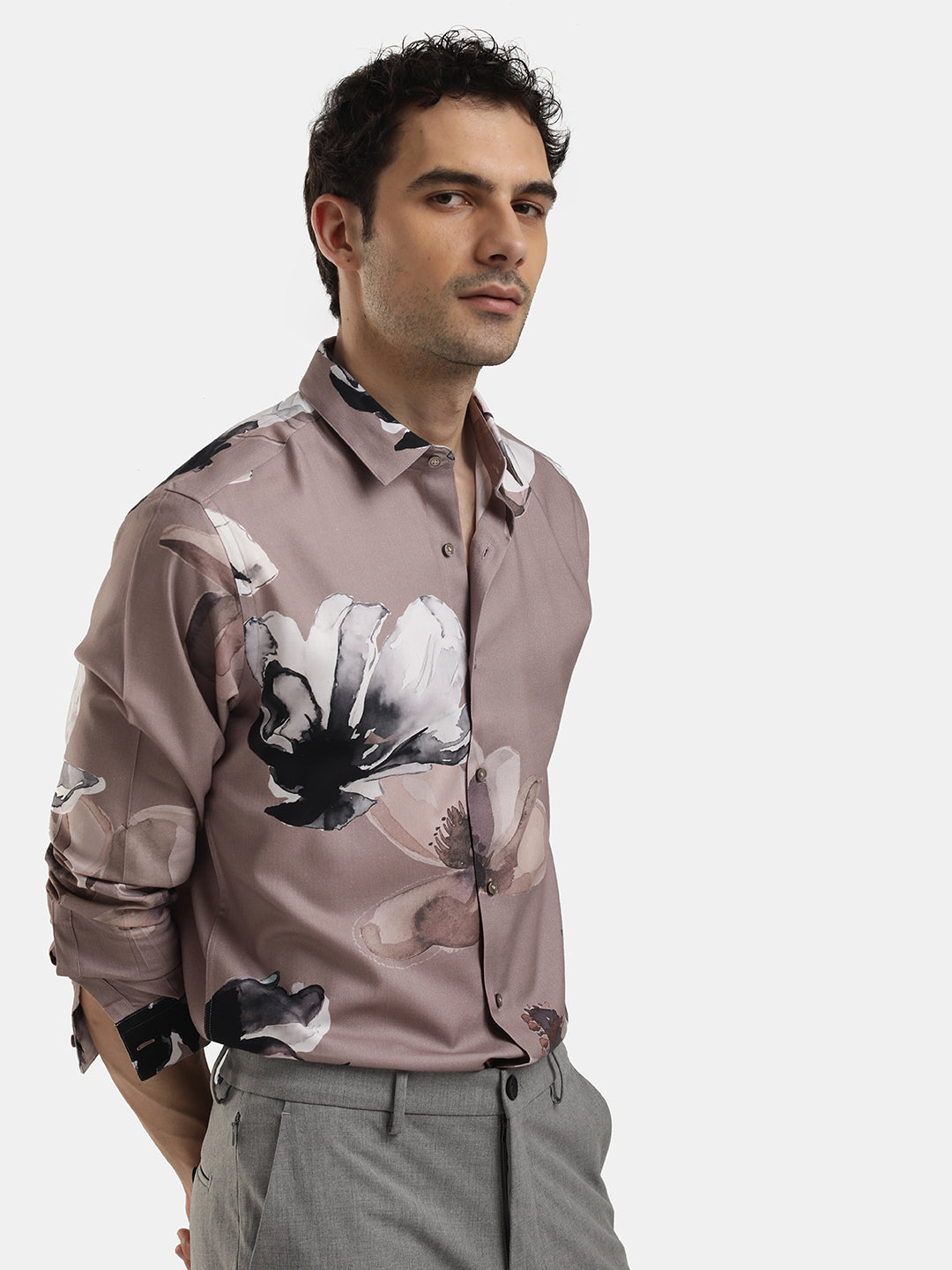 BOLD FLOWER PRINT SHIRT