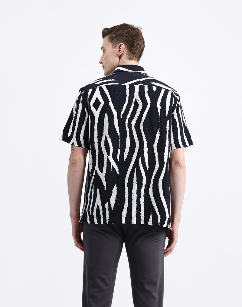 ABSTRACT PRINT HALF SLEEVES SHIRT