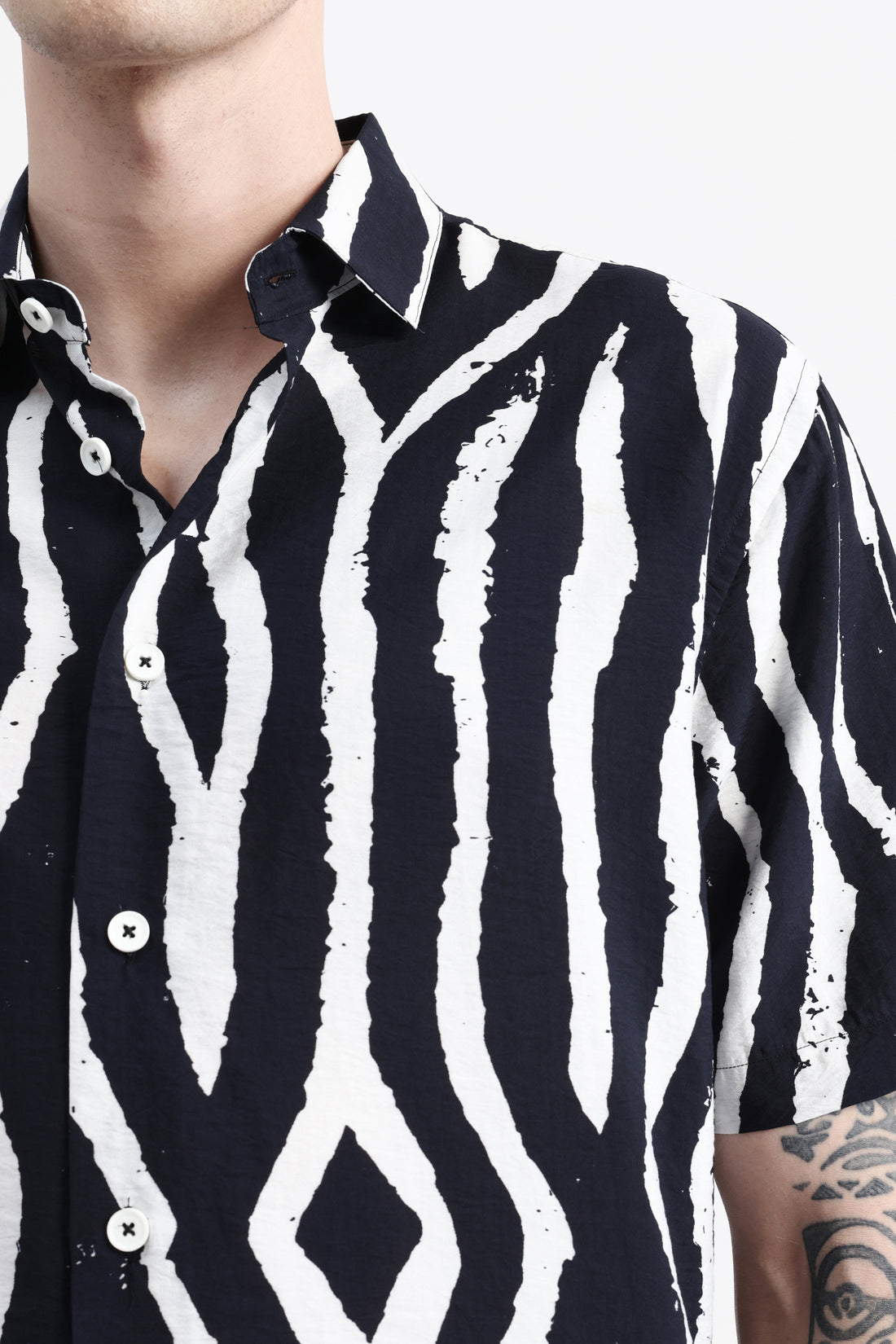 ABSTRACT PRINT HALF SLEEVES SHIRT