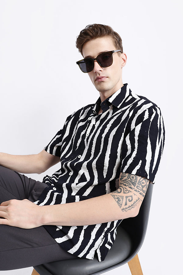 ABSTRACT PRINT HALF SLEEVES SHIRT