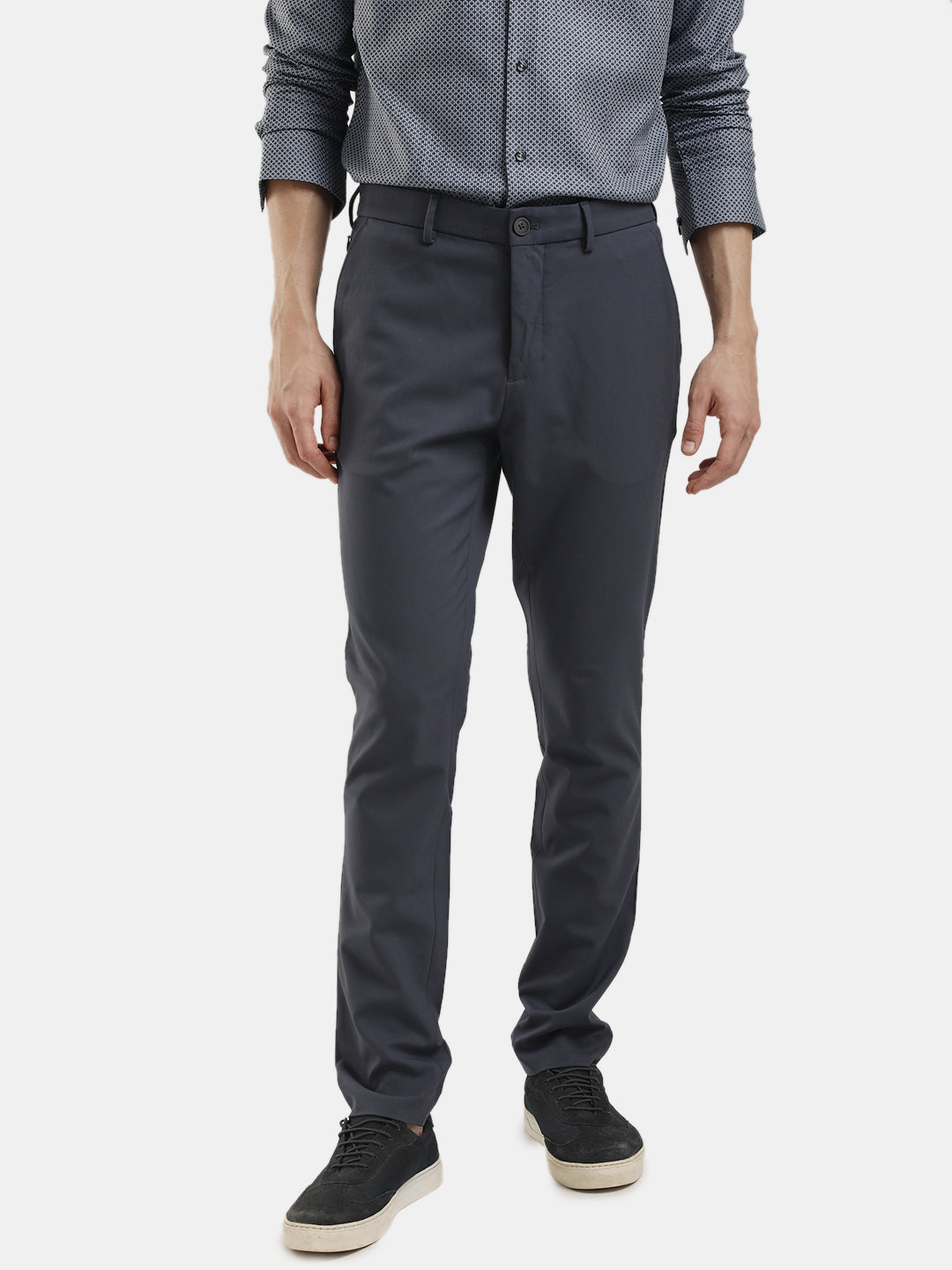 COTTON STRETCH PLAIN TROUSER