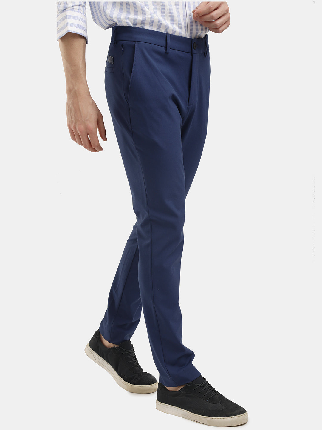 COTTON STRETCH PLAIN TROUSER