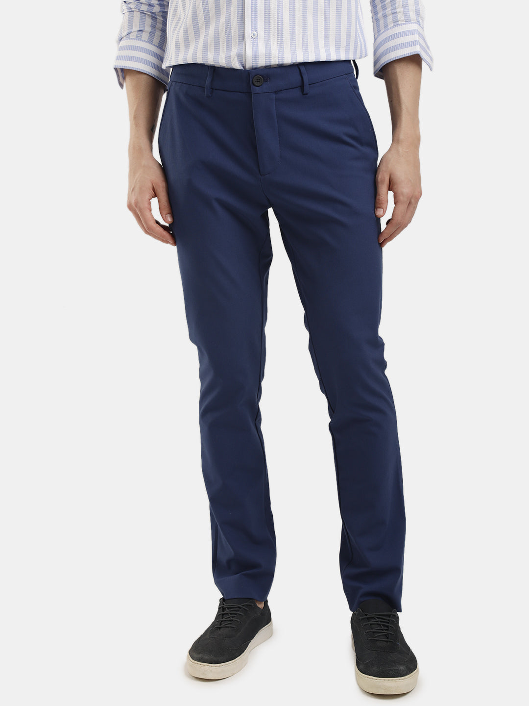 COTTON STRETCH PLAIN TROUSER