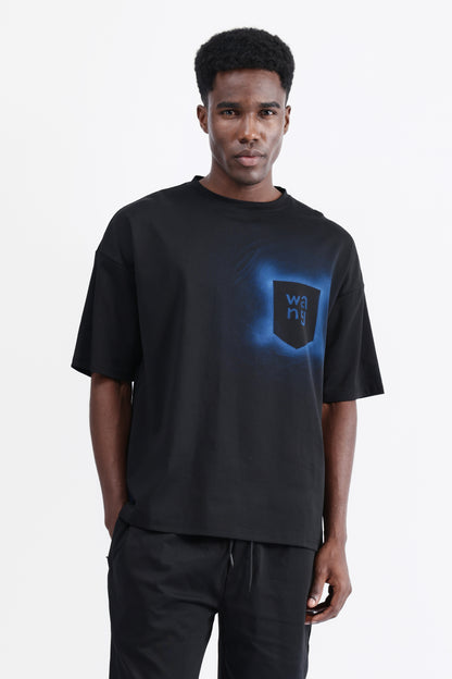 ABSTRACT PRINT OVERSIZED T-SHIRT