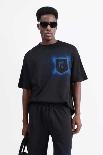 ABSTRACT PRINT OVERSIZED T-SHIRT