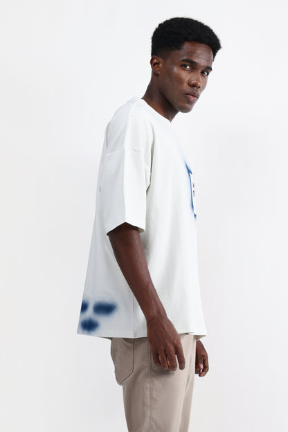 ABSTRACT PRINT OVERSIZED T-SHIRT