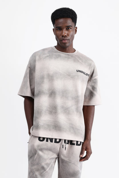ABSTRACT PRINT OVERSIZED T-SHIRT