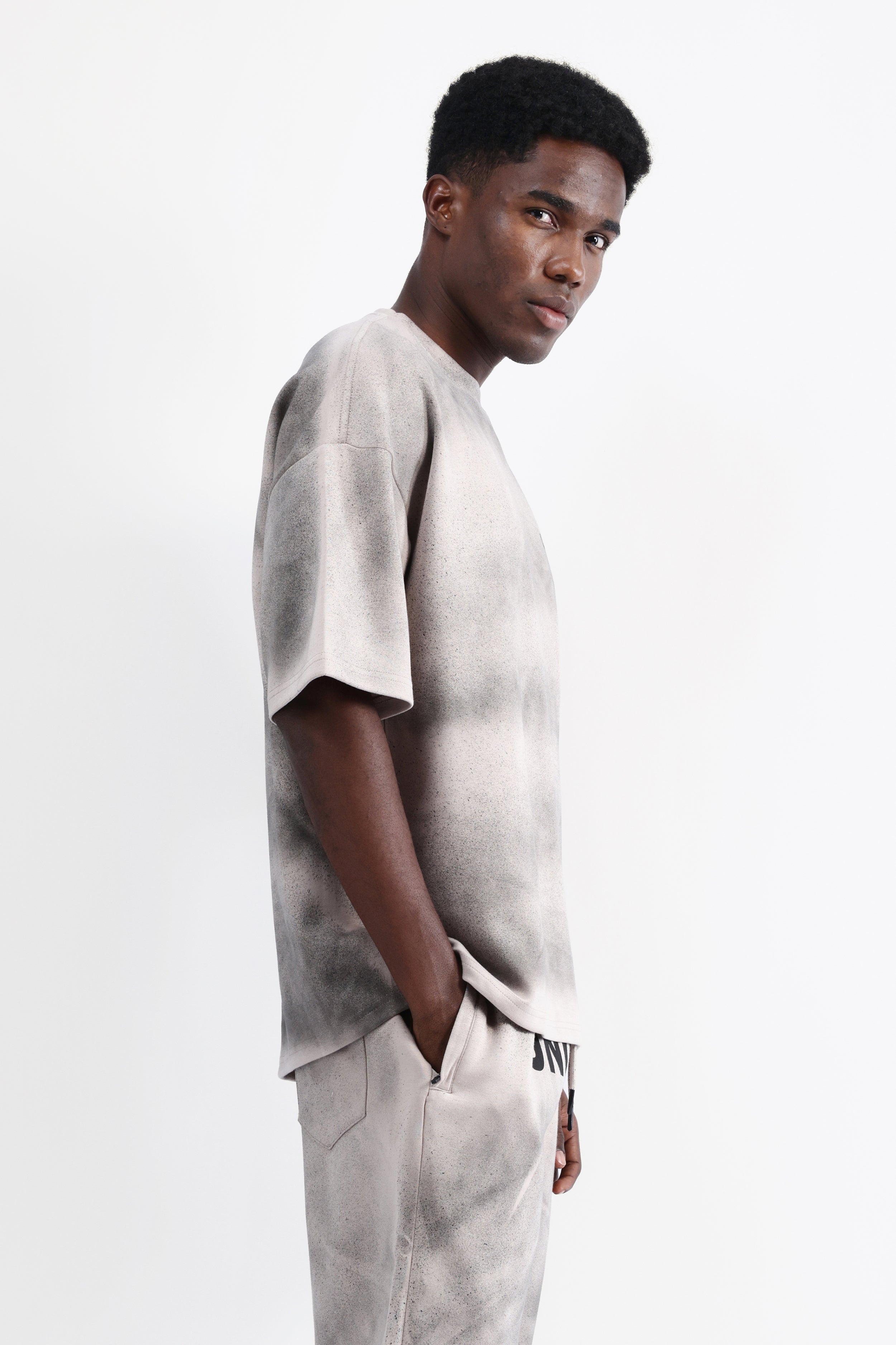 ABSTRACT PRINT OVERSIZED T-SHIRT