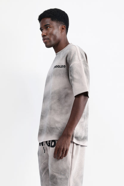 ABSTRACT PRINT OVERSIZED T-SHIRT