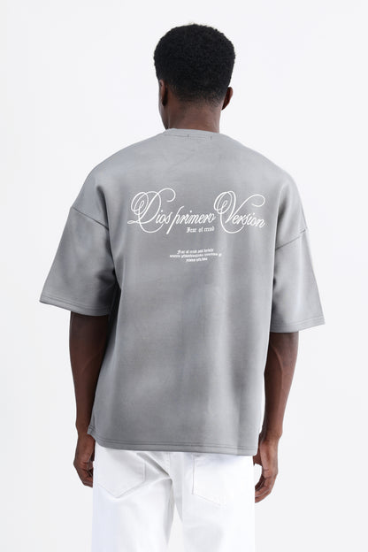 ABSTRACT PRINT OVERSIZED T-SHIRT