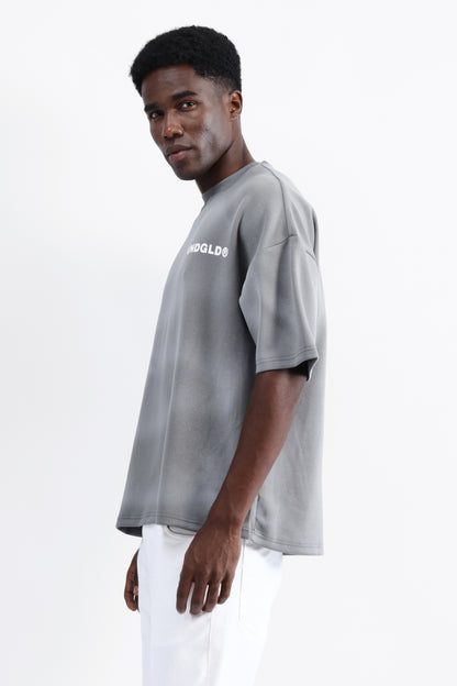 ABSTRACT PRINT OVERSIZED T-SHIRT