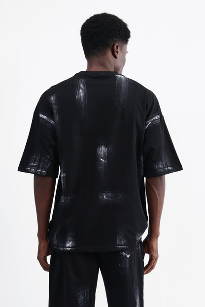 ABSTRACT PRINT OVERSIZED T-SHIRT