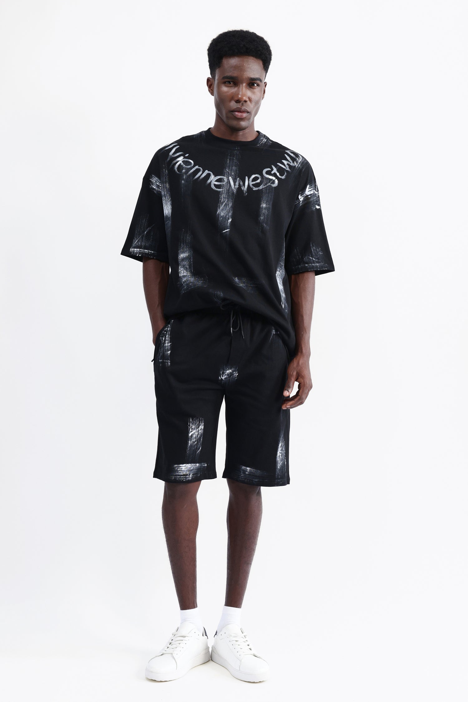 ABSTRACT PRINT OVERSIZED T-SHIRT