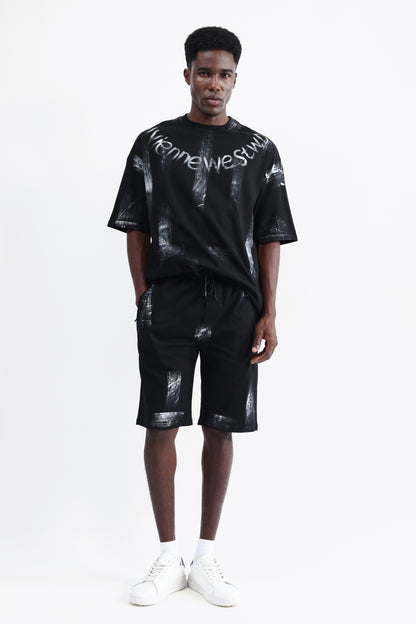 ABSTRACT PRINT OVERSIZED T-SHIRT