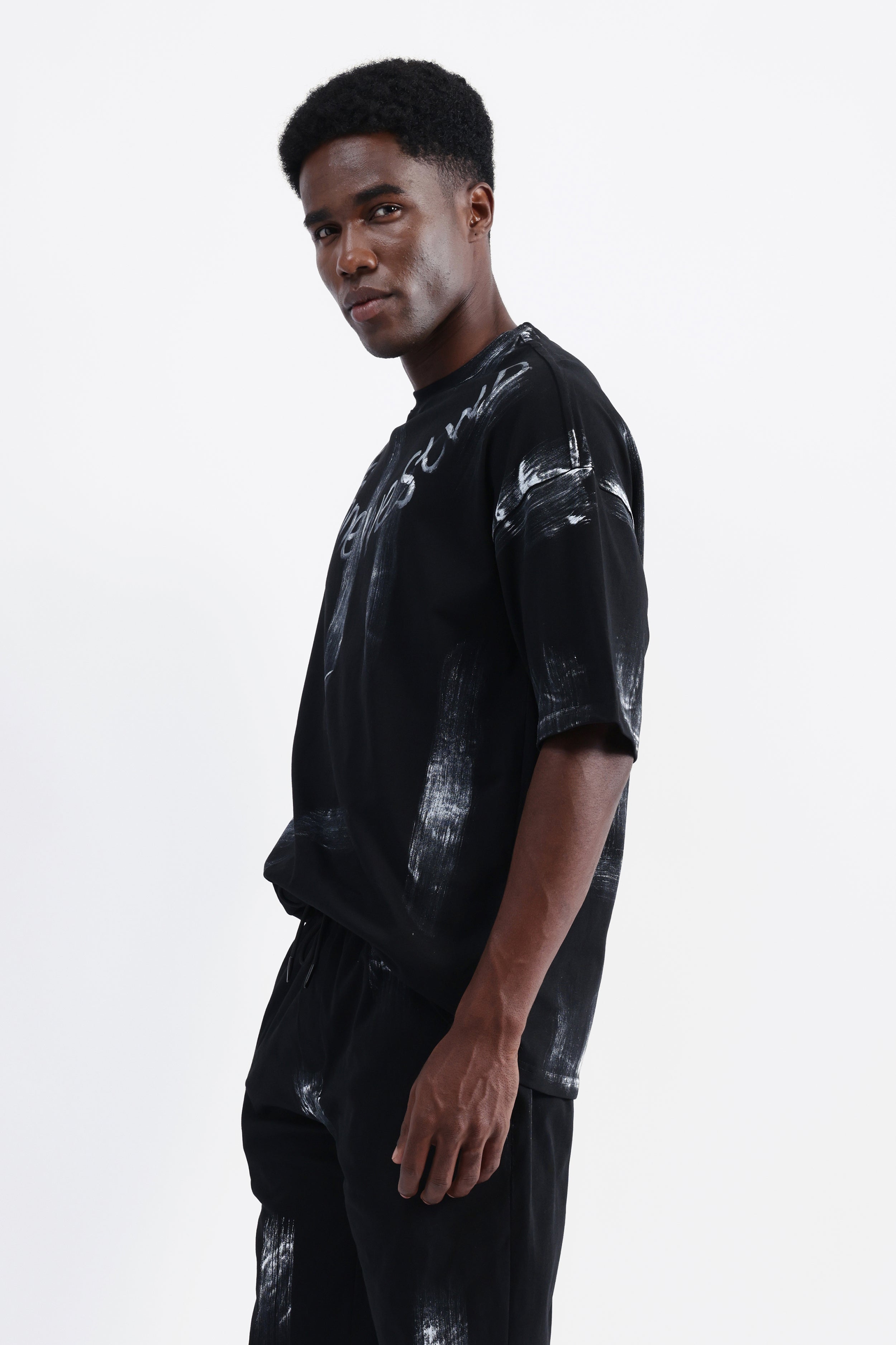 ABSTRACT PRINT OVERSIZED T-SHIRT