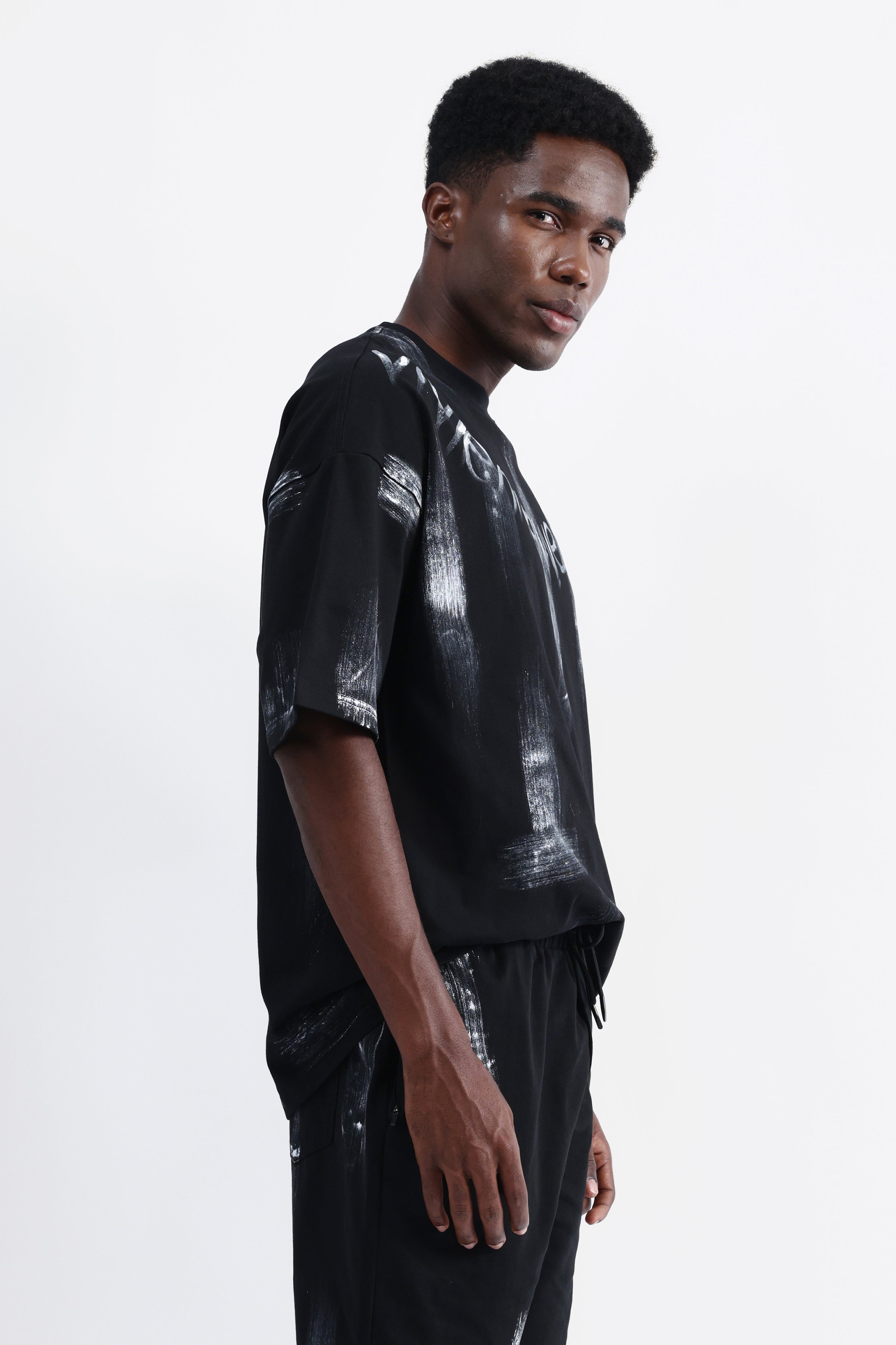 ABSTRACT PRINT OVERSIZED T-SHIRT