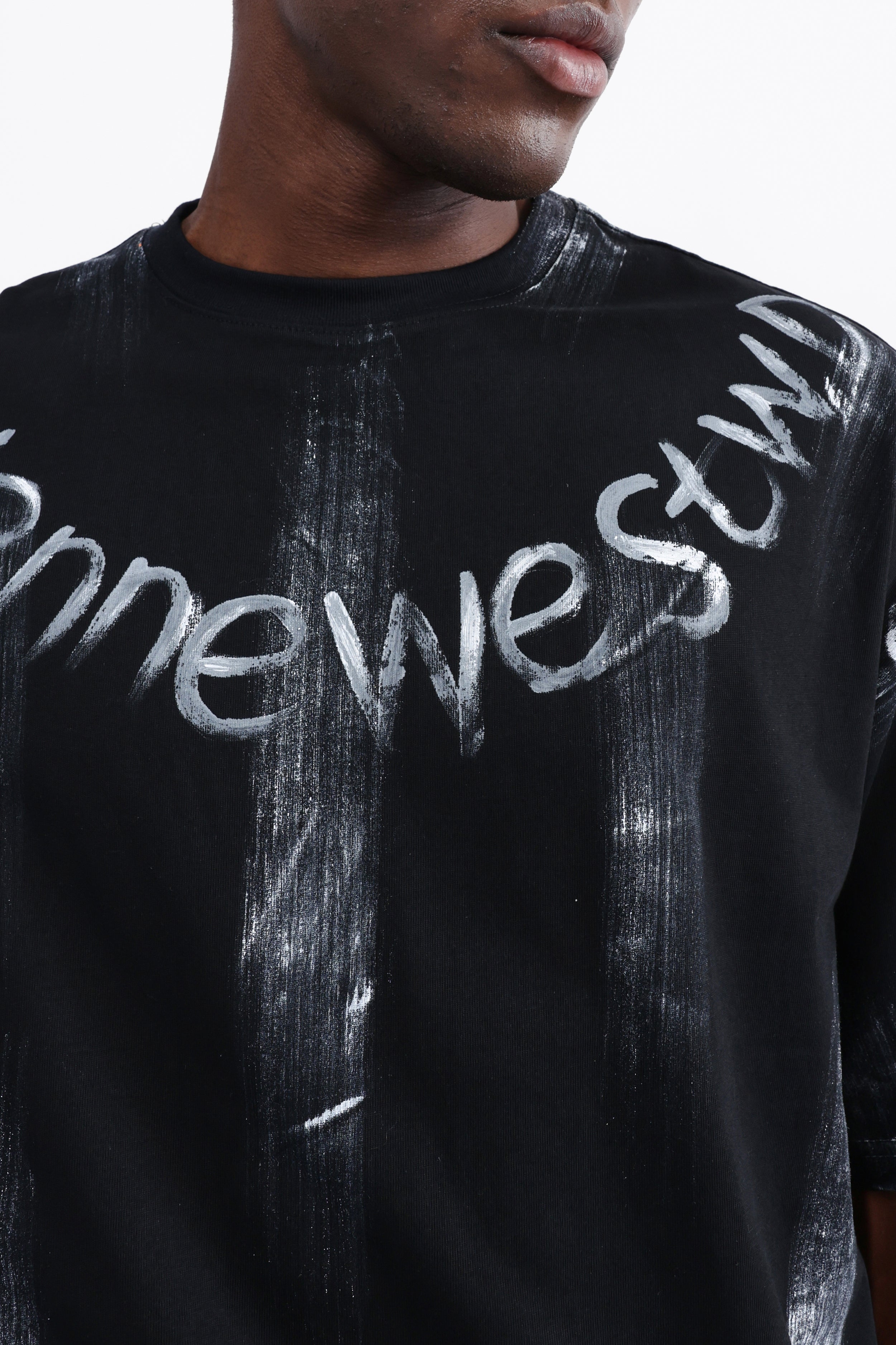 ABSTRACT PRINT OVERSIZED T-SHIRT