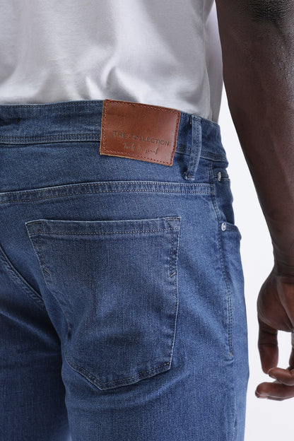 Men Slim Mid Rise Light Blue Jeans