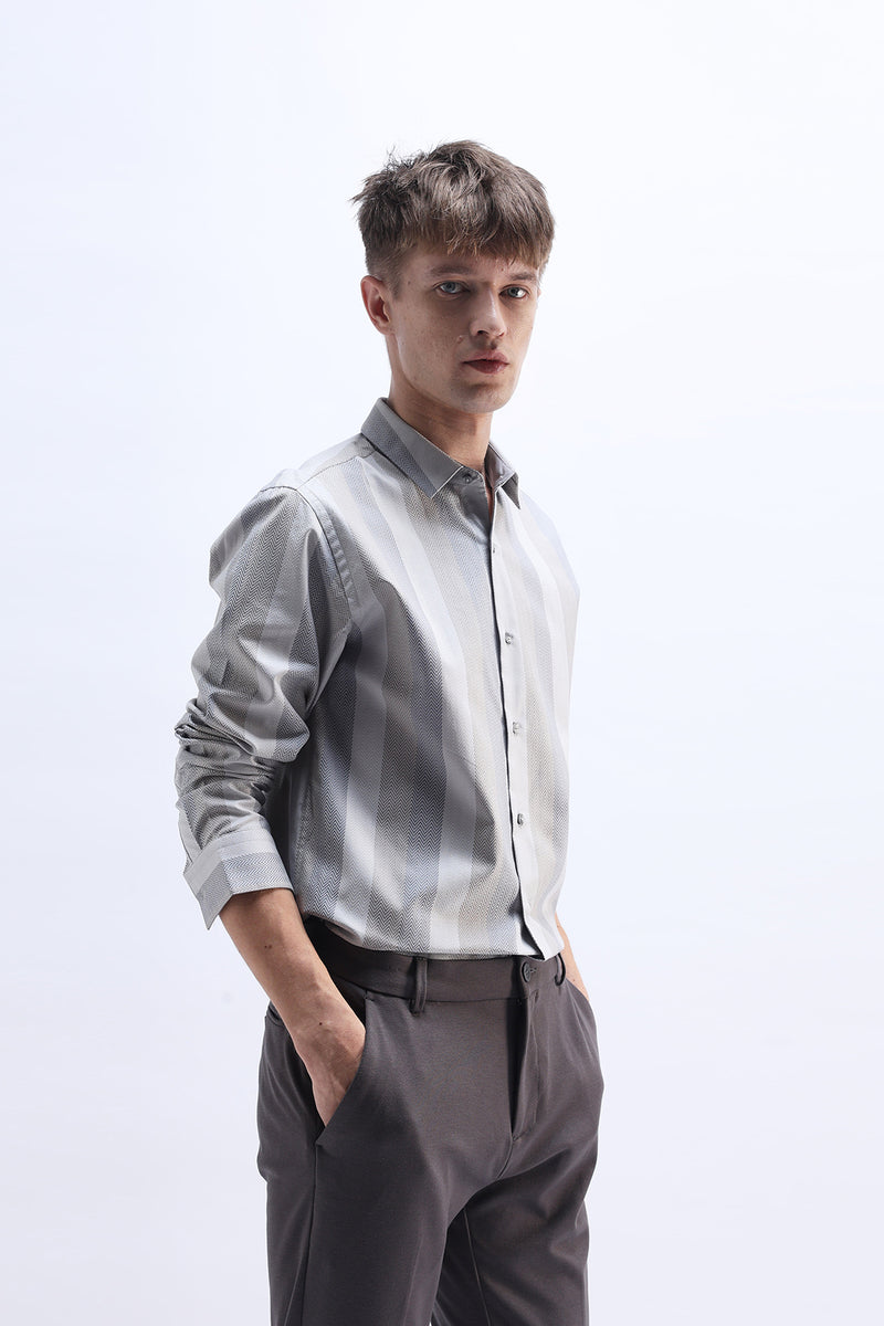 GREY MULTI STRIPES SHIRT