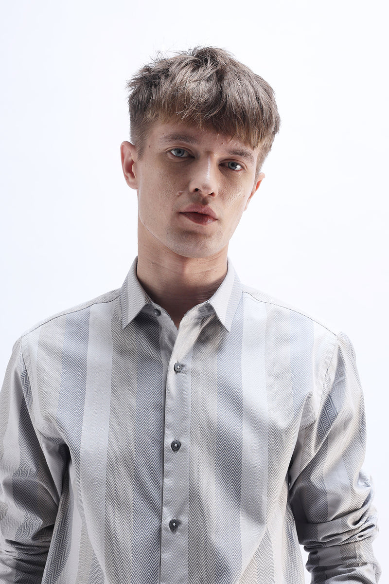 GREY MULTI STRIPES SHIRT