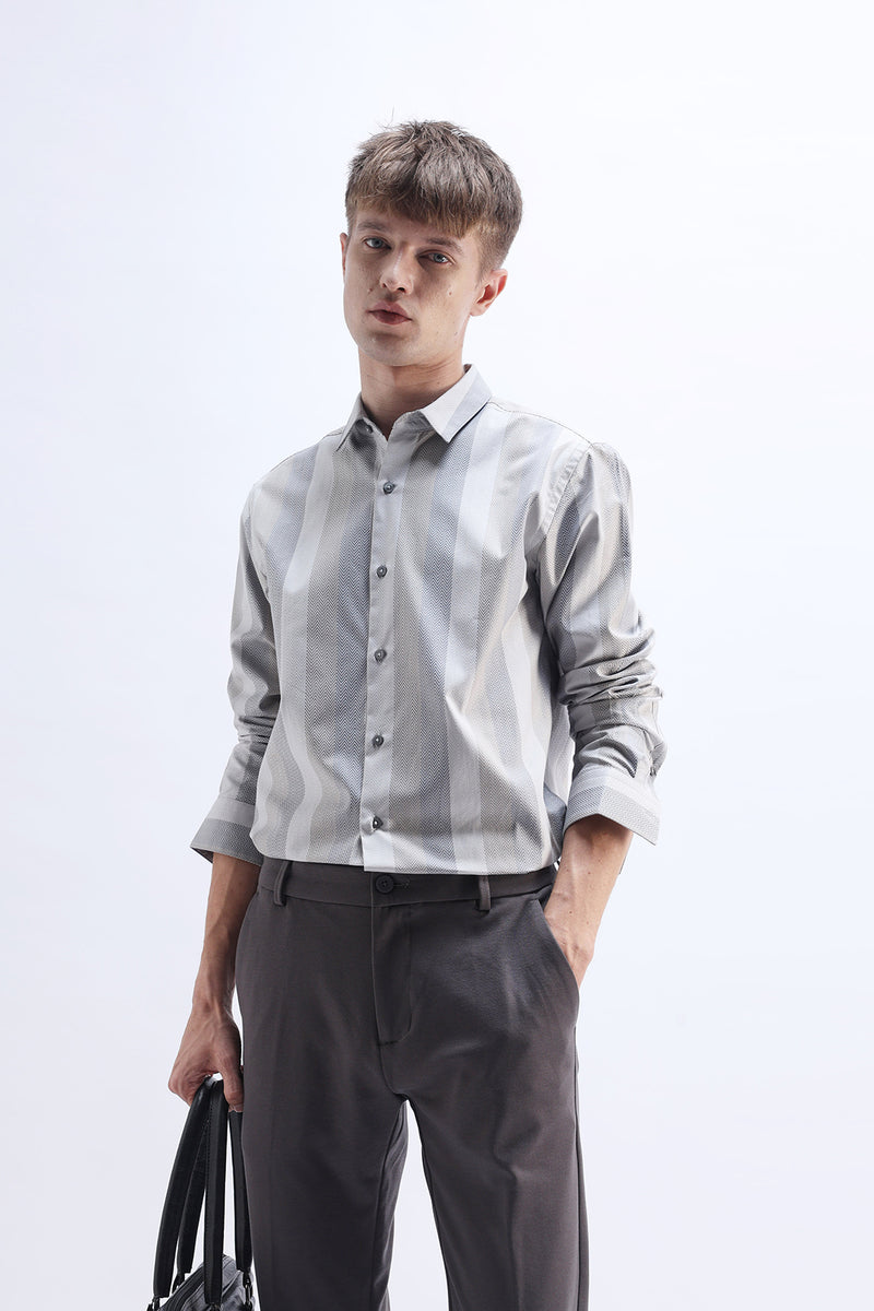 GREY MULTI STRIPES SHIRT