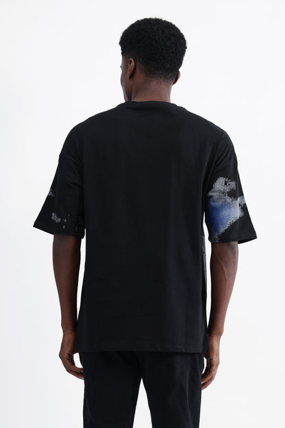 ABSTRACT PRINT OVERSIZED T-SHIRT
