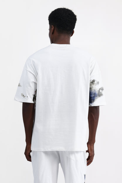 ABSTRACT PRINT OVERSIZED T-SHIRT