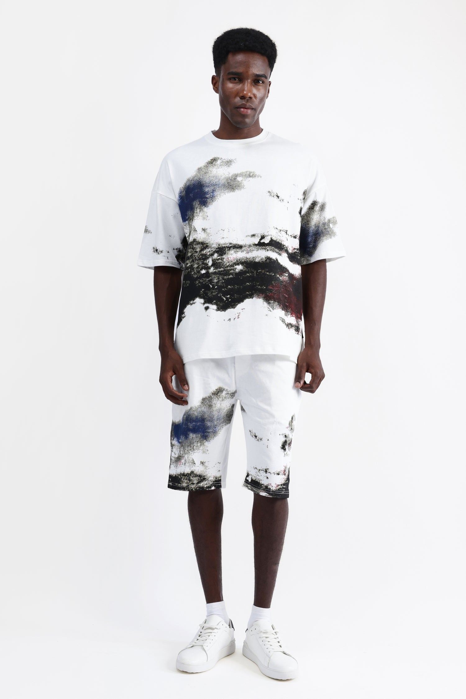 ABSTRACT PRINT OVERSIZED T-SHIRT