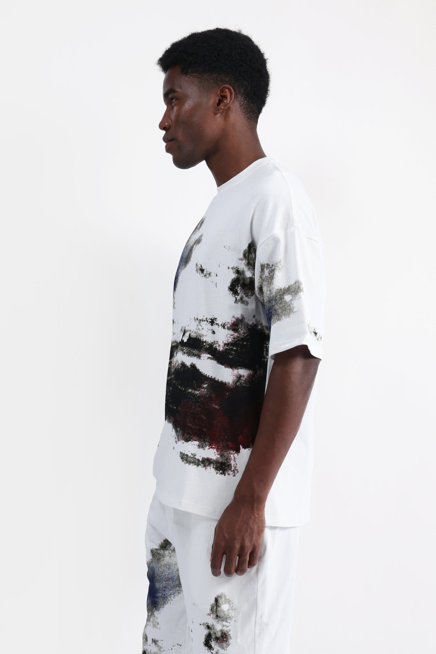 ABSTRACT PRINT OVERSIZED T-SHIRT